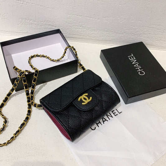 Cartera pequeña con tarjetero negra