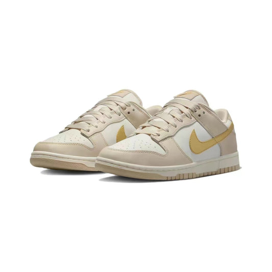 Zapatillas Du nk Blanco Beige Logo dorado