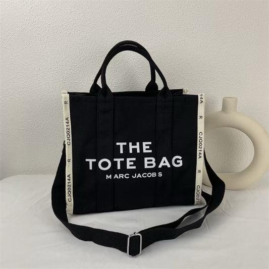 Tote Bag MJ Negro líneas blancas