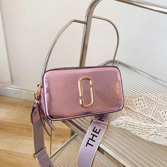 Bandolera mj pink metalizada